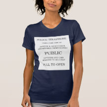 Public Call Box sign Shirt