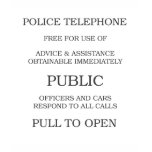 Public Call Box sign t-shirts
