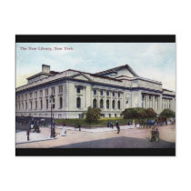 Public Library, New York City 1915 Vintage Postcard