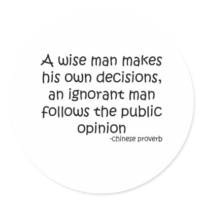 Public Opinion Quote Round Stickers by quoted