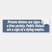 Public Unions Bumper Sticker