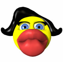 pucker up smilie christmas ornament photo cut out