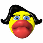 pucker up smilie christmas ornament photo sculptures