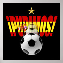 Pudimos Spain motivational World Champions logo Poster