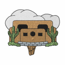 Pueblo Birdhouse Embroidered Polo Shirt