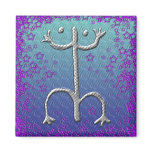 Puerto Rican coqui petroglyph magnet