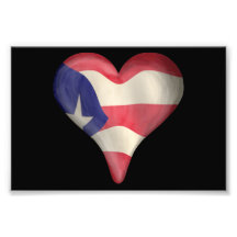 Puerto Rican Flag In A Heart Photo