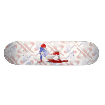 Puerto Rican Girl Silhouette Flag Skate Decks