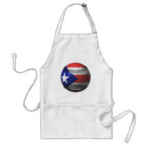 Puerto Rico Flag Covering a Baseball Apron
