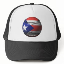 Puerto Rico Flag Covering a Baseball Hats