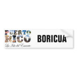 Puerto Rico La Isla Del Encanto Boricua bumper stickers