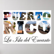 Puerto Rico La Isla Del Encanto Collage Print