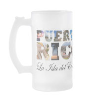 Puerto Rico La Isla Del Encanto Montage Coffee Mugs