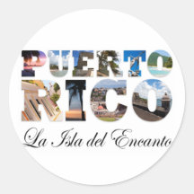Puerto Rico La Isla Del Encanto Montage Sticker