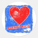 Puerto Rico Love Heart Products Stickers