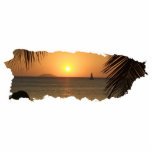 Puerto Rico Sunset Cutout Keychain photo sculptures