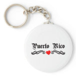 Puerto Rico Tattoo Style Keychain