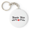 Puerto Rico Tattoo Style keychains