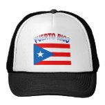 Puerto Rico with Flag Products Hats