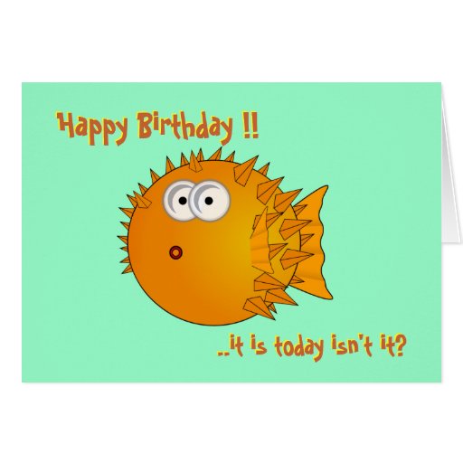 Puffer fish funny sayings birthday Zazzle