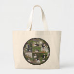 Puffin Collage Canvas Bags