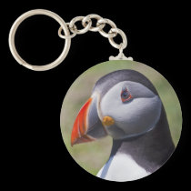 Puffin Portrait Keyring keychains
