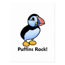 Puffins Rock! Post Cards