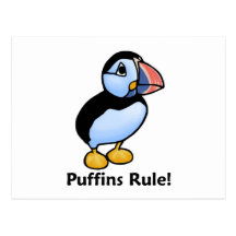 Puffins Rule! Postcard