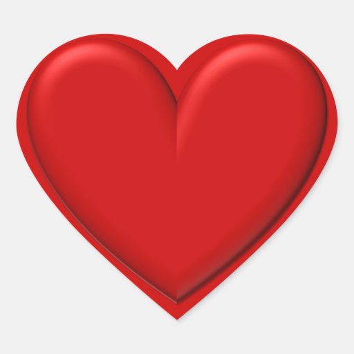 Puffy Heart Heart Stickers