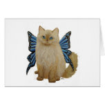 Puffy, the Butterfly Fairy cat Greeting Card