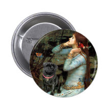 Pug 14 (black) - Ophelia Seated Pin