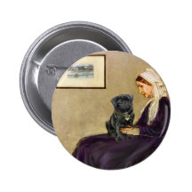 Pug 14 (black) - Whistler's Mother Pins