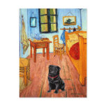 Pug 17 (black) - The Room postcards