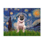 Pug 1(fawn)  - Starry Night postcards