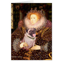 Pug 2 (fawn) - Queen Cards