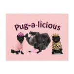 Pug-A-Licious postcards