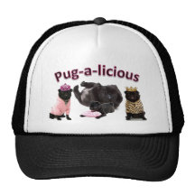 Pug-A-Licious Trucker Hats