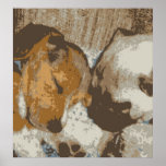 Pug and Beagle Huge Canvas Print