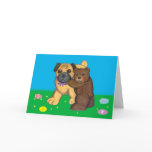 Pug and Teddy Easter Cards