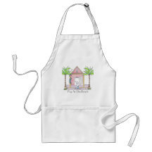 Pug At The Beach Aprons