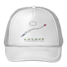 Pug At The Beach Mesh Hats
