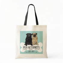 Pug Authority Budget Tote Canvas Bags