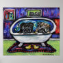 Pug bathtime poster