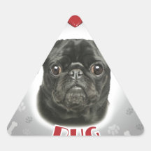Pug Black Sticker