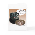 Pug (black) Turkey Cards