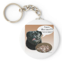 Pug (black) Turkey Keychains