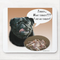 Pug (black) Turkey Mouse Mats