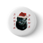 Pug (blk) Santa Paws Button