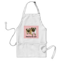 Pug  Breast Cancer Apron