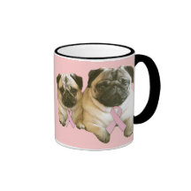Pug  Breast Cancer Mug